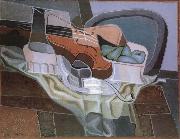 Juan Gris The Still life having table and armchair oil painting